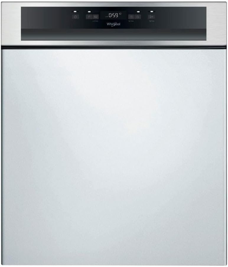 Lave vaisselle encastrable Whirlpool WBC3C26X - Lave vaisselle integrable 60 cm - Classe A++ / 46 decibels - 14 couverts - Intégrable bandeau : Inox