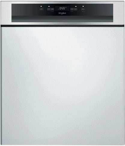 Lave vaisselle encastrable Whirlpool WBC3C26X - Lave vaisselle integrable 60 cm - Classe A++ / 46 decibels - 14 couverts - Intégrable bandeau : Inox