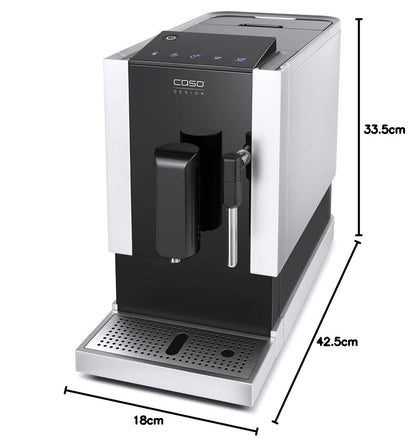 CASO Café Crema One - Machine à café automatique design, système de chauffage innovant, broyeur conique extra-silencieux en acier inoxydable, pour espresso, cappuccino, latte macchiato, etc.