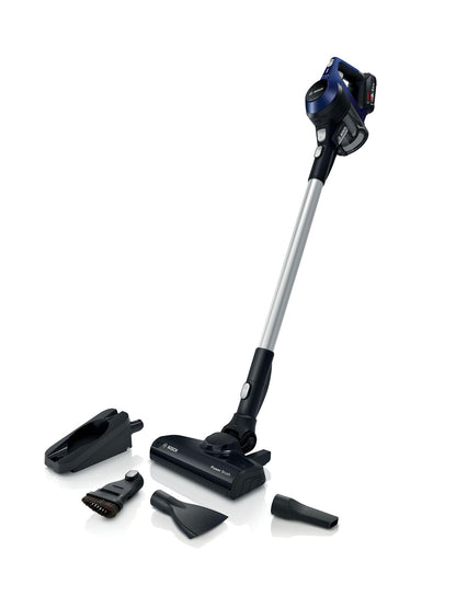 Bosch Electroménager Unlimited 6, BBS611MAT, aspirateur balai sans fil rechargeable, autonomie de 30 min, brosse motorisée, batterie Power for All, accessoires inclus, bleu