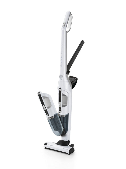 Bosch Flexxo 25.2V Série I 4 – Aspirateur Rechargeable sans Fil 2 en 1, aspirateur Balai et aspirateur à Main, autonomie de 55 Min, avec la Technologie Bosch Lithium-ION, Couleur Blanc