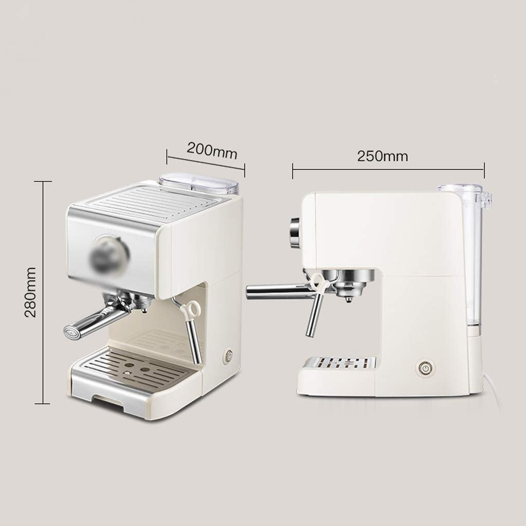 Machines à Café Espresso Machine, Machine à Café à Pompe Semi-Automatique Petite Machine à Café Ménagère Machine à Café Au Lait à Vapeur 200Mm × 250Mm × 280Mm Blanc Intéressant, HUANGHAIQIU
