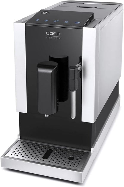CASO Café Crema One - Machine à café automatique design, système de chauffage innovant, broyeur conique extra-silencieux en acier inoxydable, pour espresso, cappuccino, latte macchiato, etc.