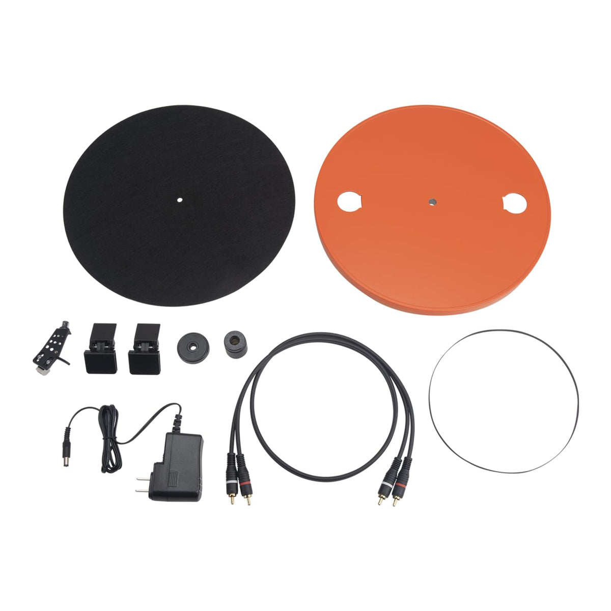 JBL Spinner BT, Platine Bluetooth avec AptX-HD, design dynamique, porte-cellule amovible, plateau en aluminium et entraînement par courroie, cellule magnétique mobile préinstallée, noir et orange
