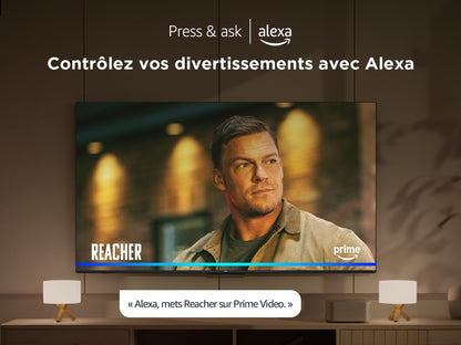 TCL 85T6C Fire TV 85 Pouces QLED 4K UHD Smart TV, HDR (Multi-Format), Dolby Atmos, Motion Clarity, Game Master, Télécommande vocale Alexa