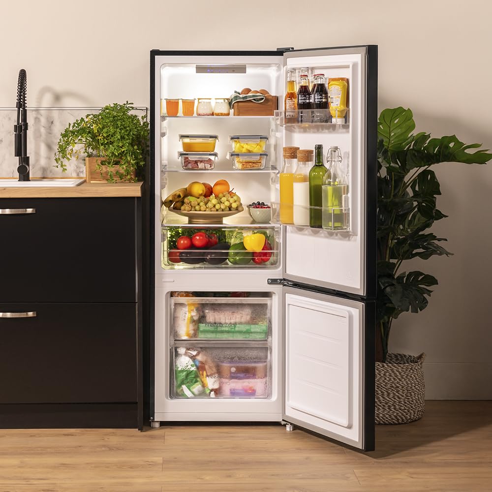 Cecotec Réfrigérateur combinés Bolero CoolMarket Combi 205 DF Black. 117L, 169x54cm, Defrost, Classe E, Fast Cooling.