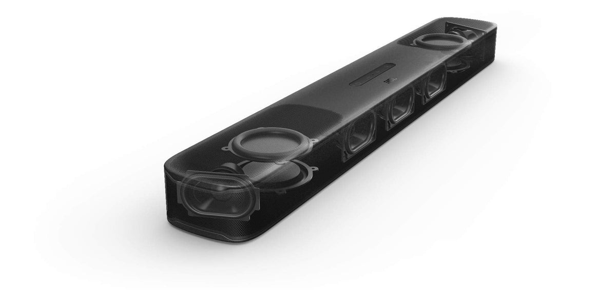 JBL Bar 5.0 MultiBeam barre de son télé - Connectée au Bluetooth - Dolby Atmos et son multicanal MultiBeam avec basses intenses sans caisson de basses séparé - Connexion Alexa & Chromecast