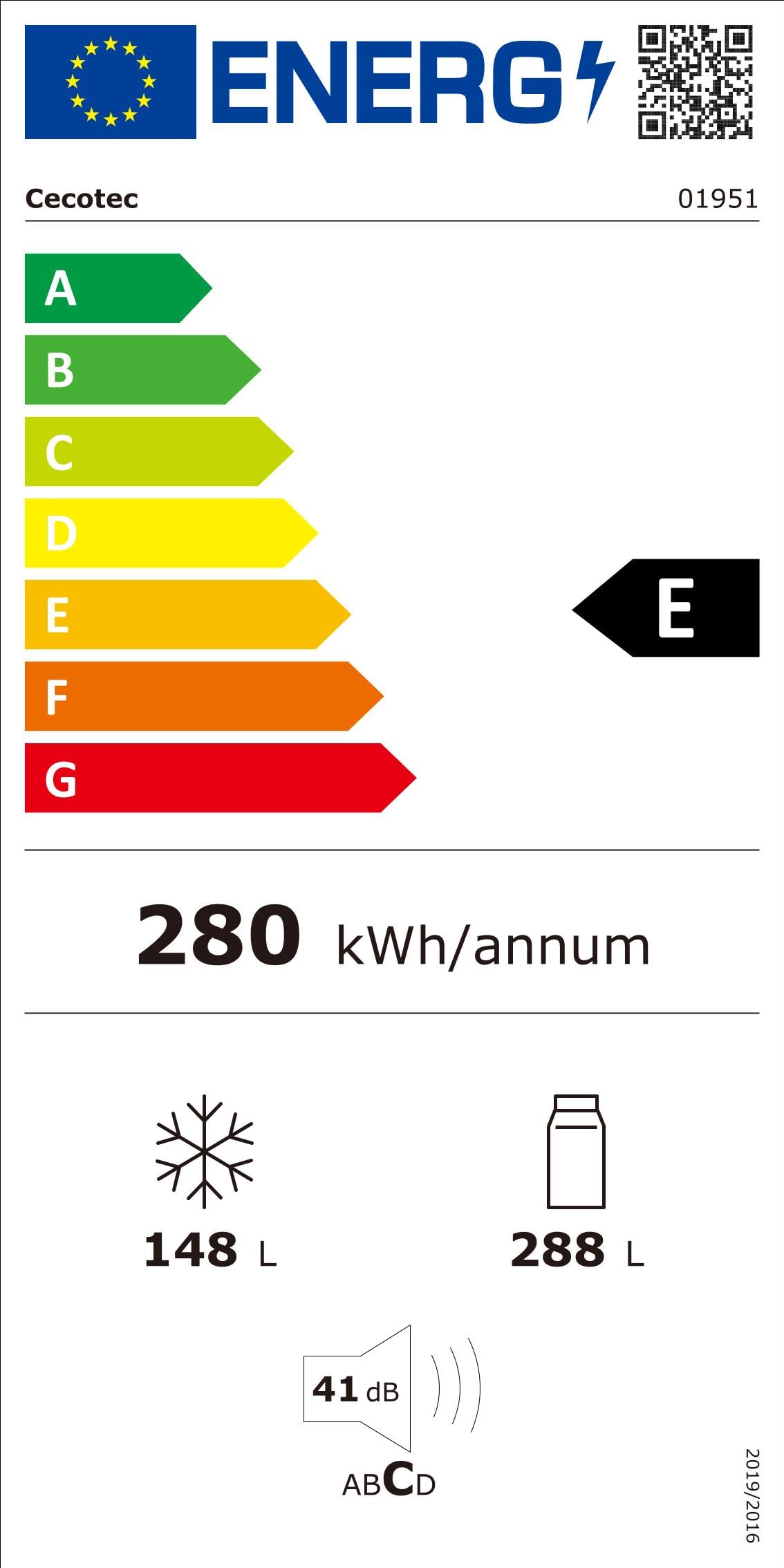 Cecotec Réfrigérateur Porte Française Inox 436L Bolero CoolMarket FD 436 Inox E, 183 x 83,6 cm, Basse Consommation, Compresseur Inverter Plus, Total No Frost, MultiAirFlow et Mode Vacances
