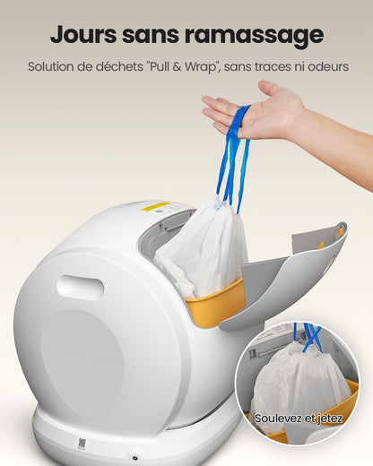 Wolmds Litière Chat Autonettoyante UBPet C20 – Bac Litière Automatique 75L, Idéal pour Plusieurs Chats, Anti-Fuites, Anti-Odeur, Sécurité Renforcée