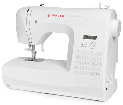 Singer Haute Couture F527C Machine à coudre électronique Professionnelle, 80 points, utilitaires, élastiques, décoratifs, Facile pour Débutants Electrique Portable, Maison