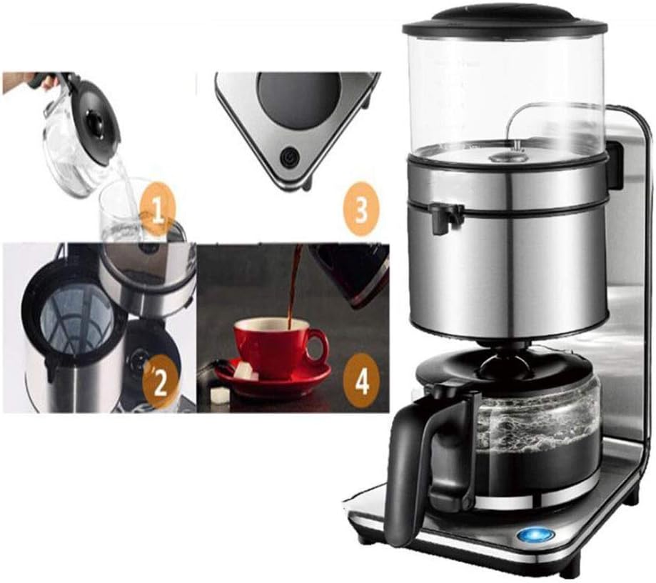 Machine à Café Machine à Café Automatique, Cafetière Goutte à Goutte, Maison, Bureau, Commercial, Peut Contenir 5 Tasses, HUANGHAIQIU
