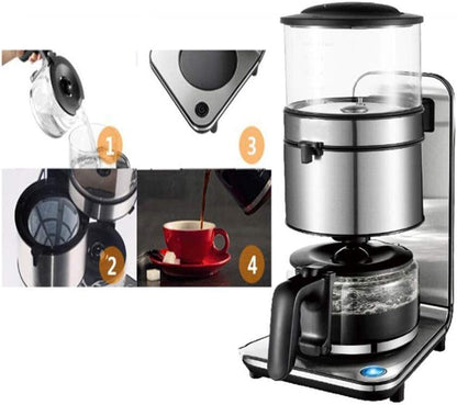 Machine à Café Machine à Café Automatique, Cafetière Goutte à Goutte, Maison, Bureau, Commercial, Peut Contenir 5 Tasses, HUANGHAIQIU