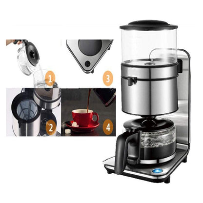 Machine à Café Machine à Café Automatique, Cafetière Goutte à Goutte, Maison, Bureau, Commercial, Peut Contenir 5 Tasses, HUANGHAIQIU