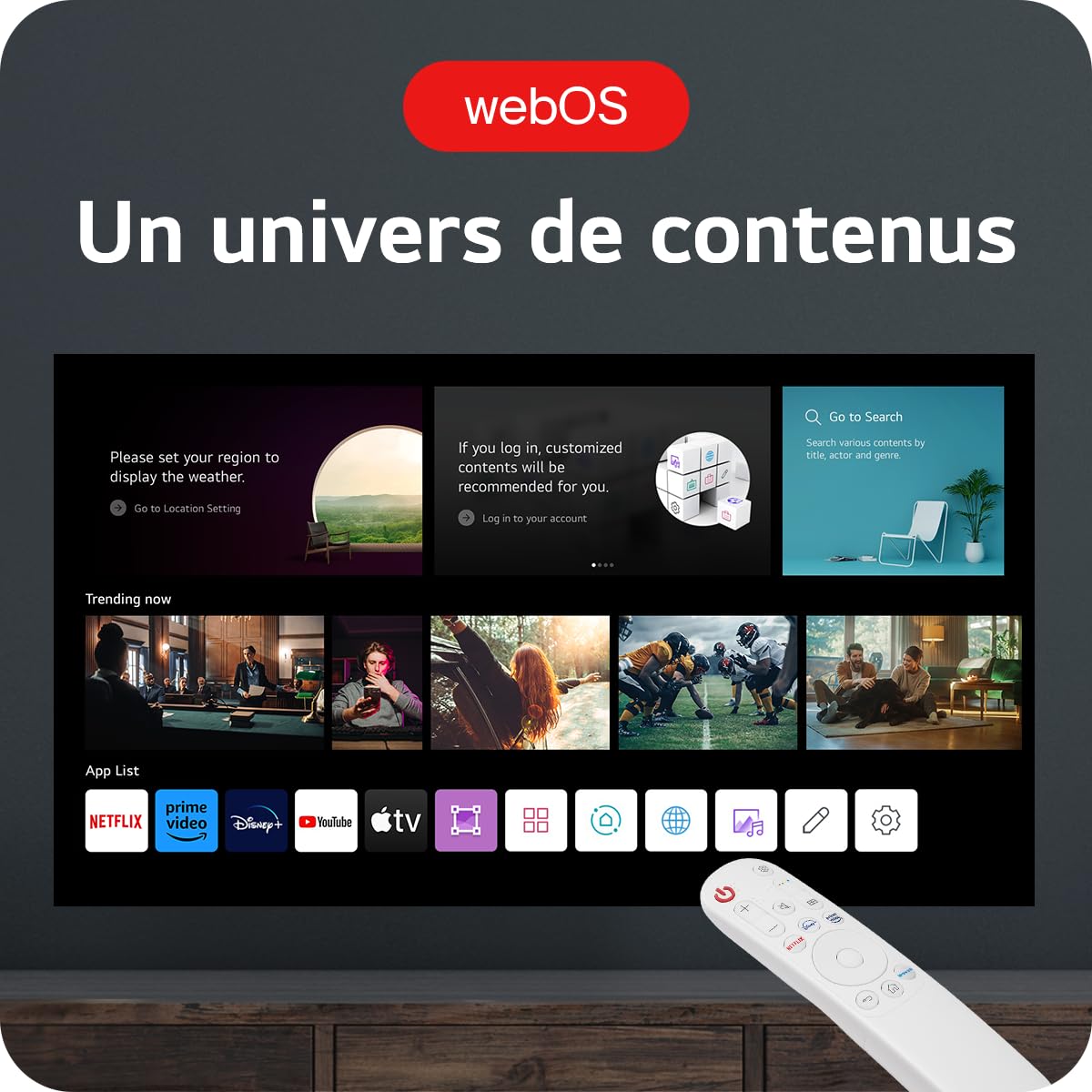 LG CineBeam Portable Vidéoprojecteur HU710PB Design Compact pour Home Cinema, 500 Lumen, 4K UHD, Projection Entre 50"~120", LG Smart webOS 6.0, Bluetooth et Haut-parleurs intégrés