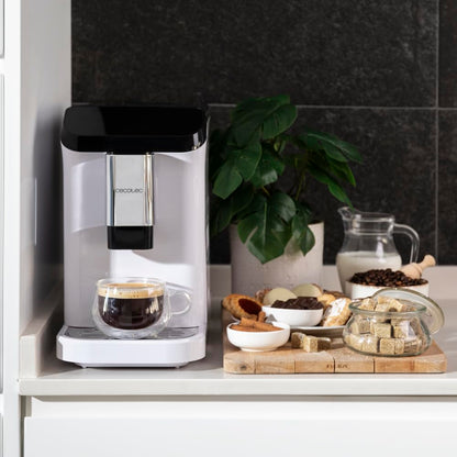 Cecotec Cafetière Superautomatique Cremmaet Macchia White. 1350 W, Thermoblock, Pompe à Pression de 19 bars, Système Plug&Play, Réservoir de Café avec Moulin Intégré, Nettoyage Automatique