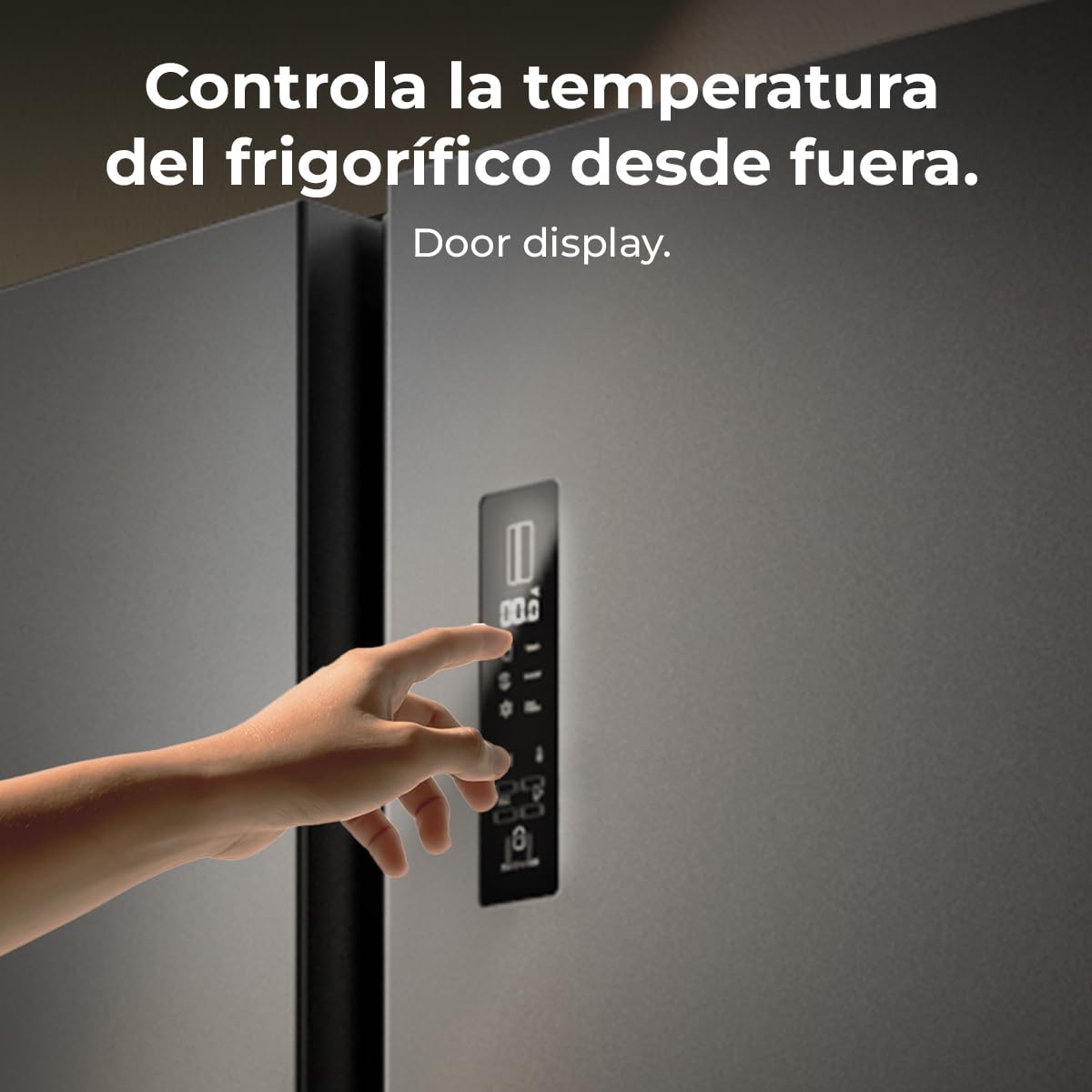 Cecotec Réfrigérateur Américain Bolero CoolMarket SBS 562 Dark D. 562 L, Classe D, Total No Frost, mode vacances, compresseur inverter, LED intérieure y porte réversible.