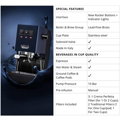 Gaggia Classic Evo bleu RI9481/15