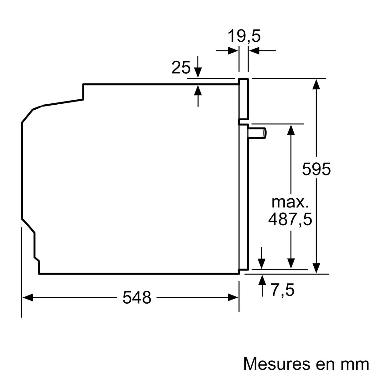Bosch HBG557EB3F, Série 6, Four, Encastrable, Noir