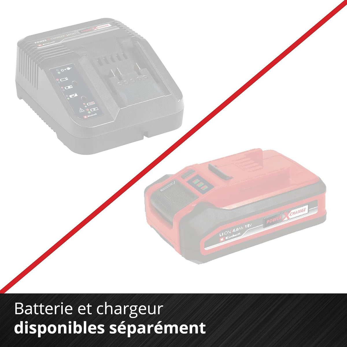 Einhell Tondeuse à gazon sans fil GE-CM 36/48 Li M-Solo Power X-Change (36 V, 48 cm largeur de coupe, jusqu'à 1000 m², fonction mulching) Livré sans Batterie ni Chargeur