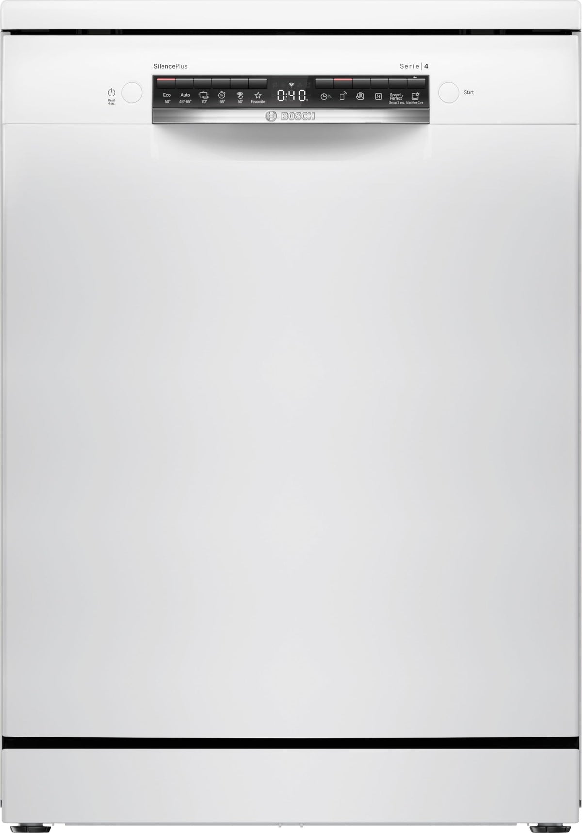 Bosch SMS4EMW01F, Série 4, Lave-vaisselle 60 cm, Pose libre, Blanc