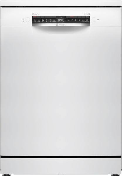 Bosch SMS4EMW01F, Série 4, Lave-vaisselle 60 cm, Pose libre, Blanc