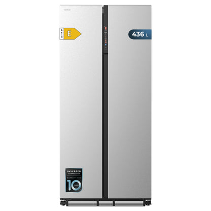 Cecotec Réfrigérateur américain Bolero CoolMarket SBS 436 SBI Inox E. Réfrigérateur américain inox, 436L, Total No Frost, Inverter Plus, MultiAirFlow, refroidissement rapide, congélation rapide.