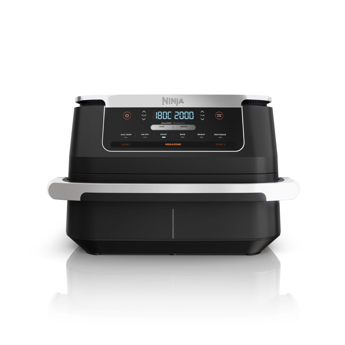 Ninja FlexDrawer Friggitrice ad aria doppio cestello, 6,6 L, 6 in 1, DualZone, divisorio rimovibile, zero olio, arrosto/forno, massima croccantezza, parti lavabili in lavastoviglie, nero, AF550EU