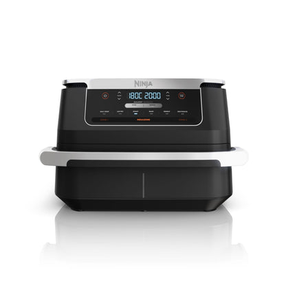 Ninja FlexDrawer Friggitrice ad aria doppio cestello, 6,6 L, 6 in 1, DualZone, divisorio rimovibile, zero olio, arrosto/forno, massima croccantezza, parti lavabili in lavastoviglie, nero, AF550EU