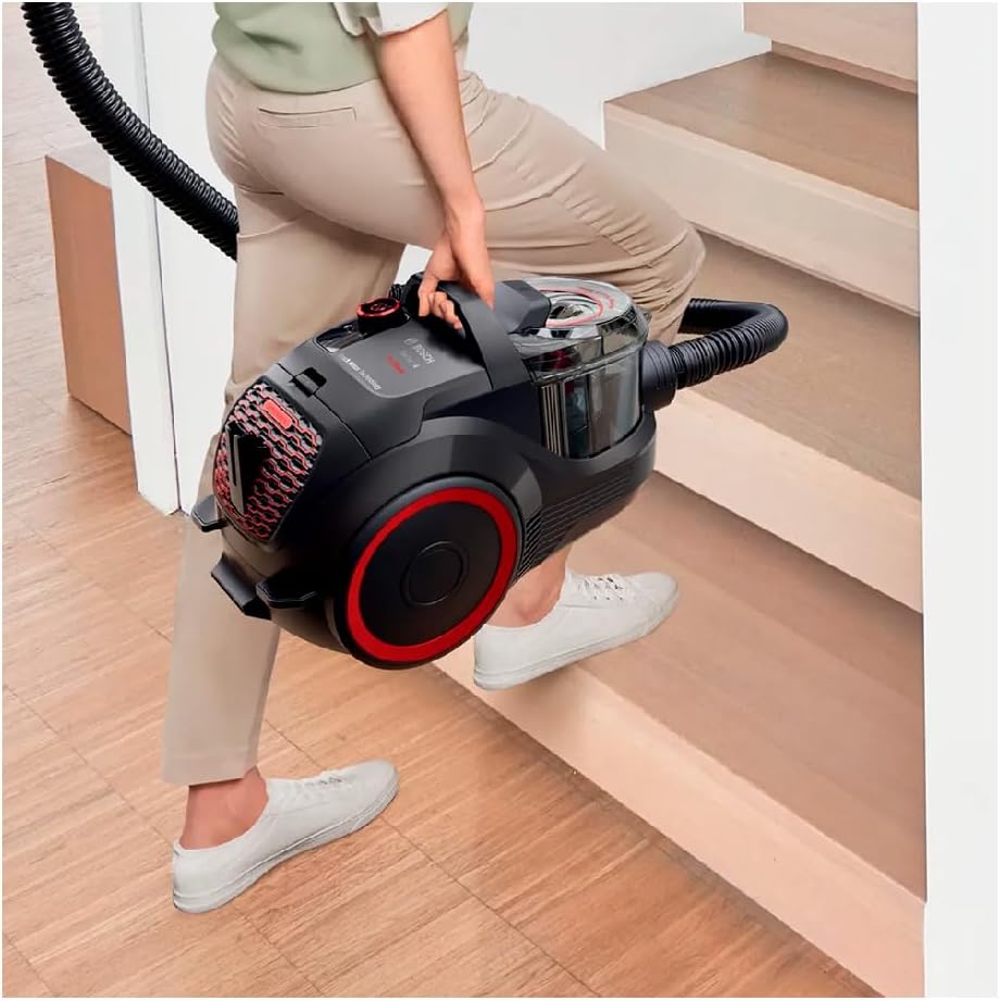 Bosch Série 4, aspirateur sans Sac, BGC21POW1, ProPower, Brosse Turbo Incluse, Filtre HEPA13 Lavable, Technologie Power AirCycle, Noir