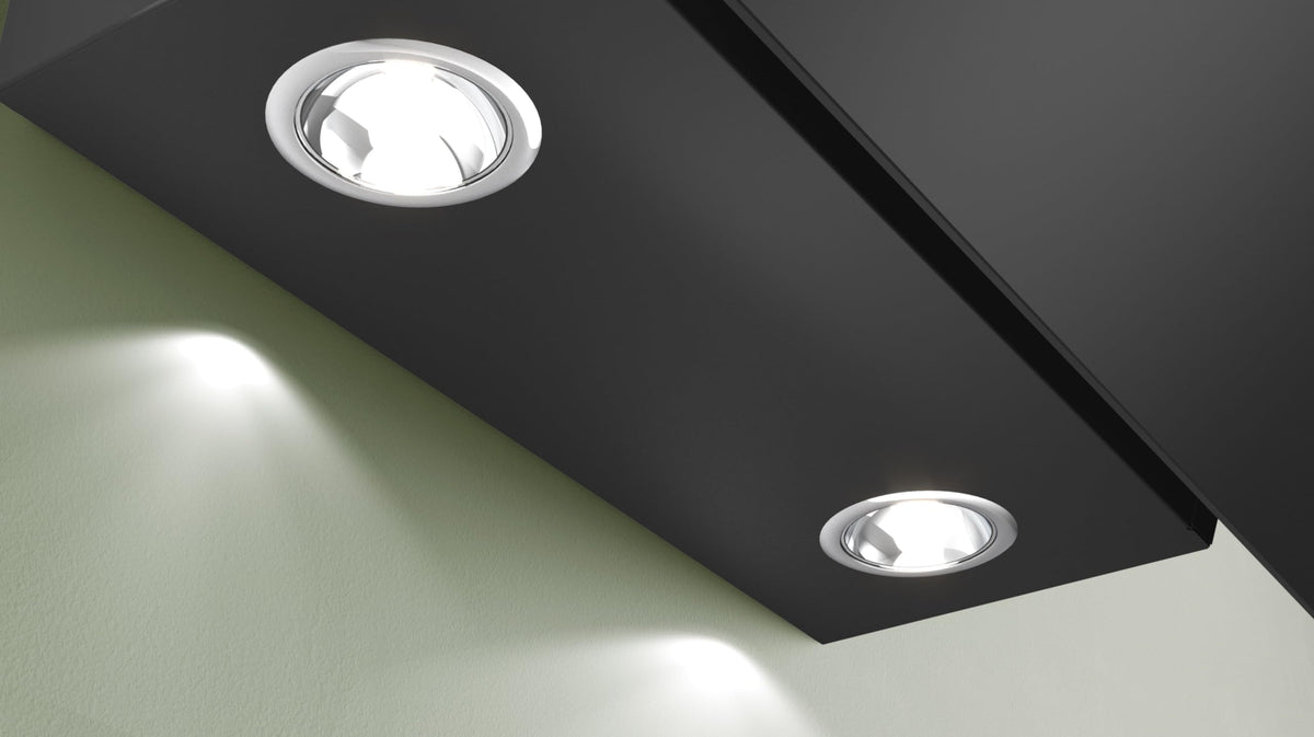 Bosch DWK85DK60 Série 2, Hotte murale, 4 vitesses d'aspiration dont 1 intensive, 80 cm, Noir avec finition en verre