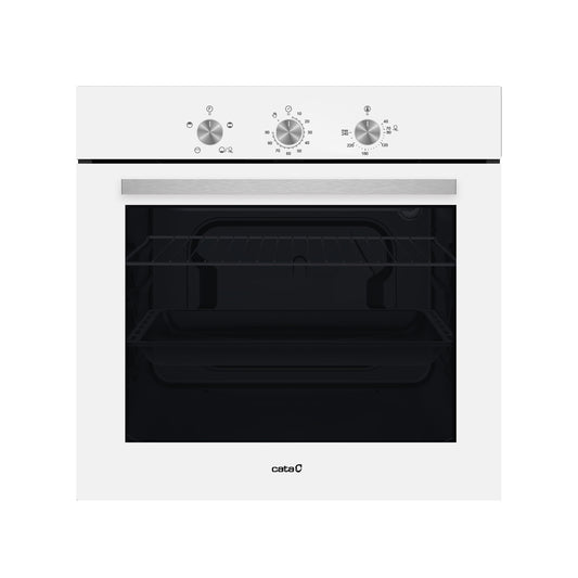 Cata Four statique SES 6204 WH avec 4 fonctions Programmateur de cuisson mécanique avec capacité 66 L Largeur 60 cm Blanc