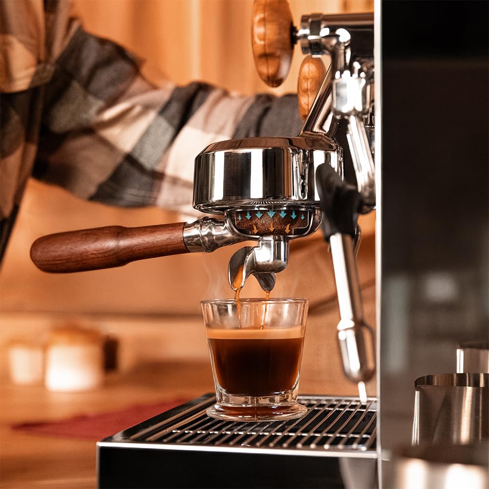 Cecotec Machine a Café Expresso Professionnelle Barista Baristeo Classic. Pré-Infusion Pour Meilleure Extraction, Réservoir Amovible 2,5 L, Pompe Italienne 15 Bars, Contrôle PID, Chaudière Inox 1 L