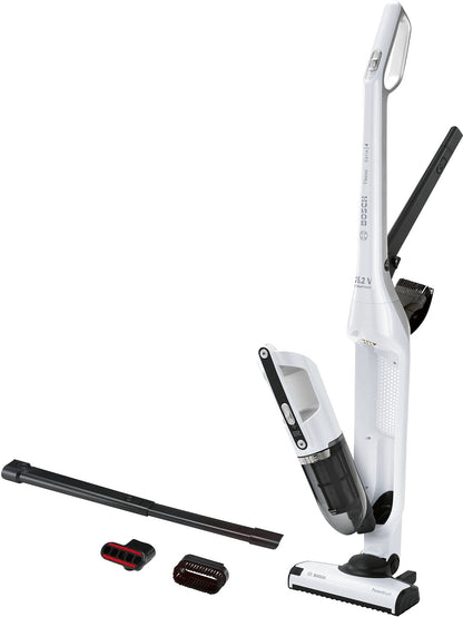 Bosch Flexxo 25.2V Série I 4 – Aspirateur Rechargeable sans Fil 2 en 1, aspirateur Balai et aspirateur à Main, autonomie de 55 Min, avec la Technologie Bosch Lithium-ION, Couleur Blanc