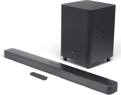 JBL 5.1 ÔøΩ Barre de son avec caisson de basses et hauts-parleurs sans fil ÔøΩ Connection 4K par arc HDMI ou cÔøΩble optique ÔøΩ Bluetooth 4.2 ÔøΩ Couleur : Noir