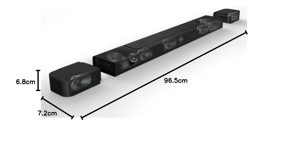 JBL Bar 800, Barre de Son avec Ses Haut-parleurs et Son Caisson de Basses sans Fil, Son Surround 3D Dolby Atmos, Connexion Wi-FI, Bluetooth, Alexa Mul