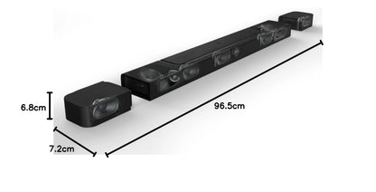 JBL Bar 800, Barre de Son avec Ses Haut-parleurs et Son Caisson de Basses sans Fil, Son Surround 3D Dolby Atmos, Connexion Wi-FI, Bluetooth, Alexa Mul