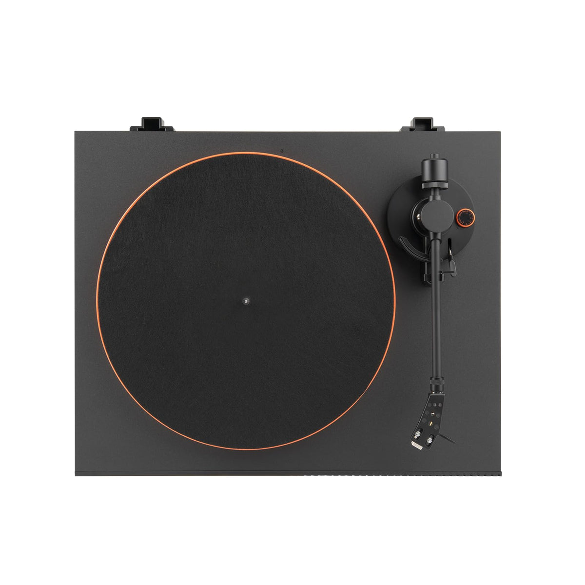 JBL Spinner BT, Platine Bluetooth avec AptX-HD, design dynamique, porte-cellule amovible, plateau en aluminium et entraînement par courroie, cellule magnétique mobile préinstallée, noir et orange