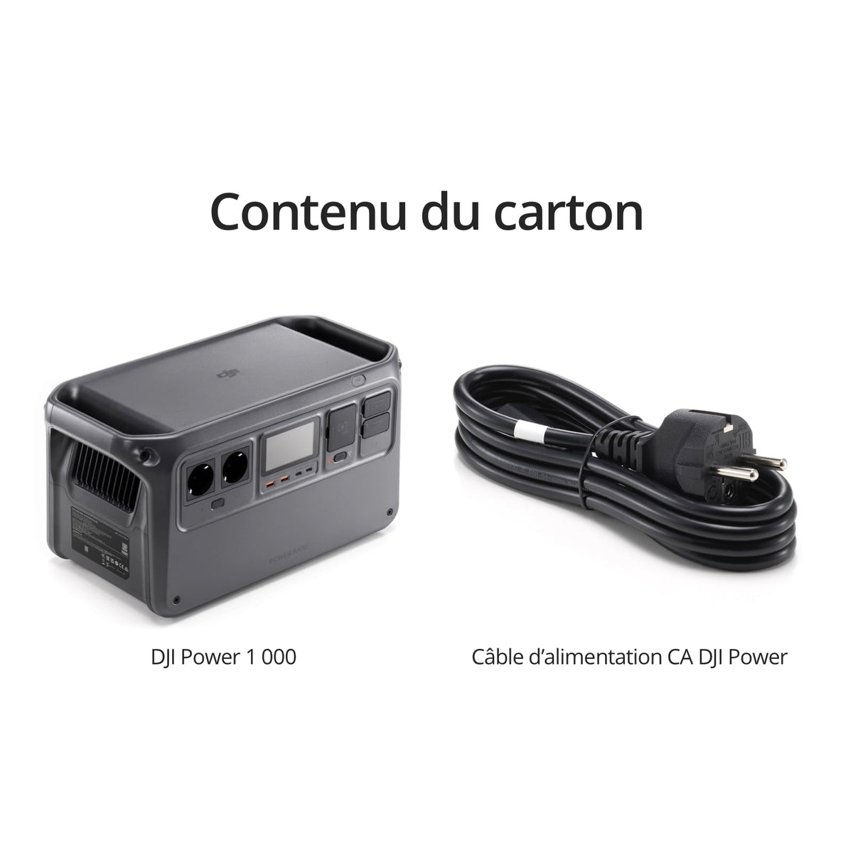 DJI Power 1000, Station Électrique Portable, Batterie LFP (LiFePO4) de 1 024 Wh, Charge Rapide de 70 Min, Sortie Stable de 2 200 W, Générateur d’Électricité Domestique, Camping & VR, Hors Réseau
