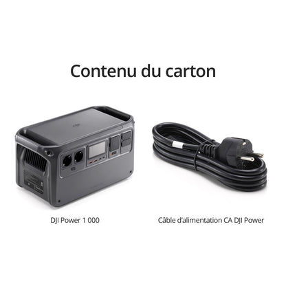 DJI Power 1000, Station Électrique Portable, Batterie LFP (LiFePO4) de 1 024 Wh, Charge Rapide de 70 Min, Sortie Stable de 2 200 W, Générateur d’Électricité Domestique, Camping & VR, Hors Réseau