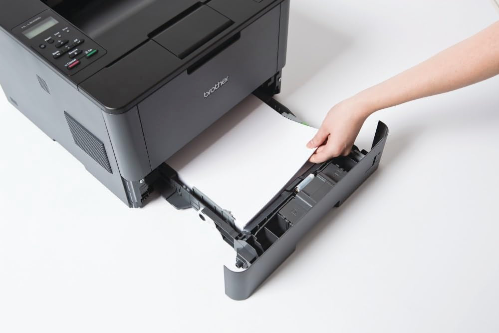 Brother HL-L5000D Imprimante Laser - Monochrome - Performance et Productivité - Design Robuste et Résistant - A4 - Impression Recto-verso, Noir