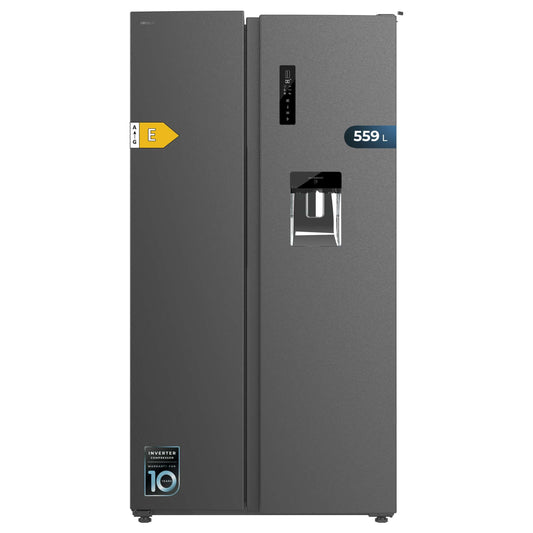 Cecotec American Refrigerator Bolero CoolMarket SBS 559 Dark E. 559L, 177 cm X 90 cm, Class E, Multi Air Flow System, Total No frost, Inverter plus motor.