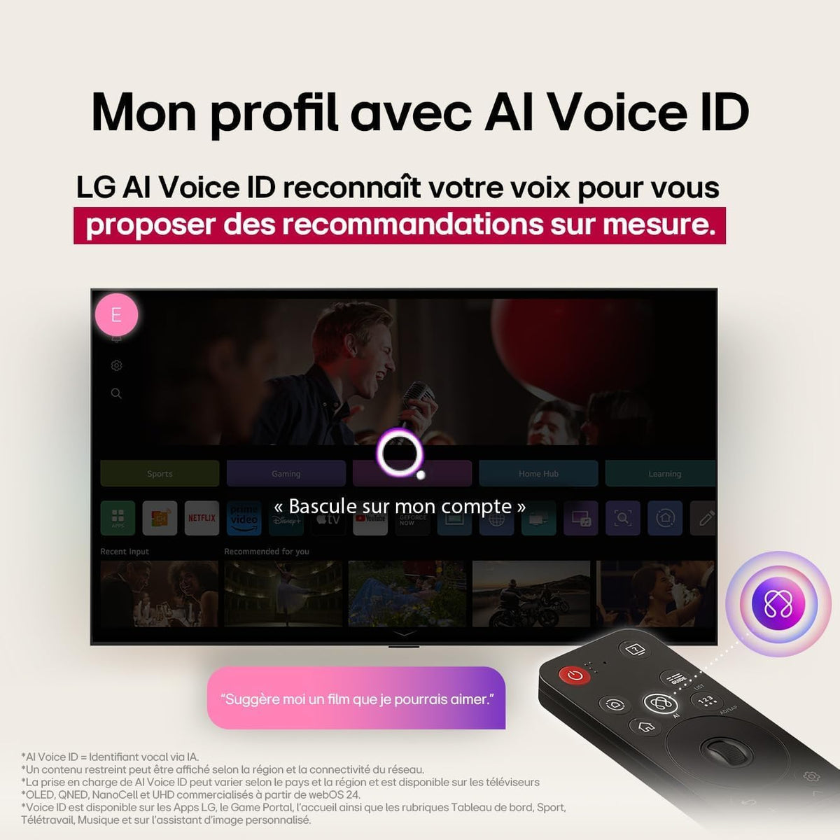 LG TV NANOCELL AI 2025 | 55NANO90| 55'' (139cm) | 4K UHD | HDR10 |webOS 25 | Télécommade AI Magic Remote | Alexa, Google Assistant | Netflix Disney+ Canal+ Prime Video | AirPlay 2 | Couleurs Pures