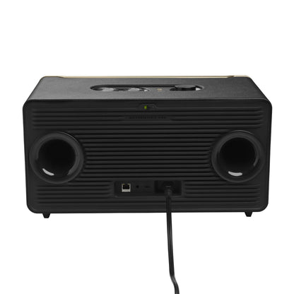 JBL Authentics 500 Enceinte intelligente connectée Hi-fidelity avec WiFi, Bluetooth et assistants vocaux, Dolby Atmos, design rétro, noire