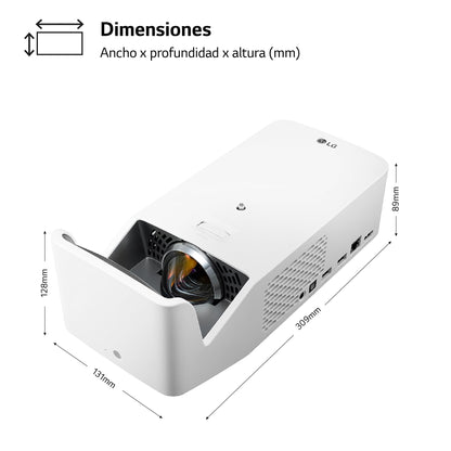 LG Electronics CineBeam Vidéoprojecteur LED HF65LSR Focale Ultra Courte pour Home Cinema, 1000 Lumen, FHD 1080p, Projection Entre 60"~100", Smart webO