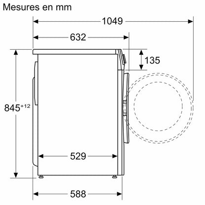 Bosch WGG244F1FR, Série 6, Lave-linge Pose-libre, 9 kg, 1400 trs/min, Blanc