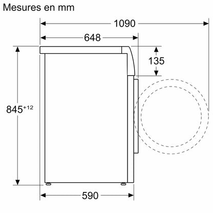 Bosch WGB256A2FR, Série 8, Lave-linge front, 10 kg, 1600 trs/min, Blanc
