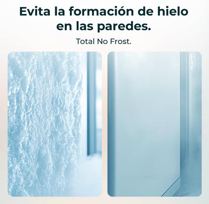 Cecotec Réfrigérateur Américain Bolero CoolMarket SBS 562 Dark D. 562 L, Classe D, Total No Frost, mode vacances, compresseur inverter, LED intérieure y porte réversible.