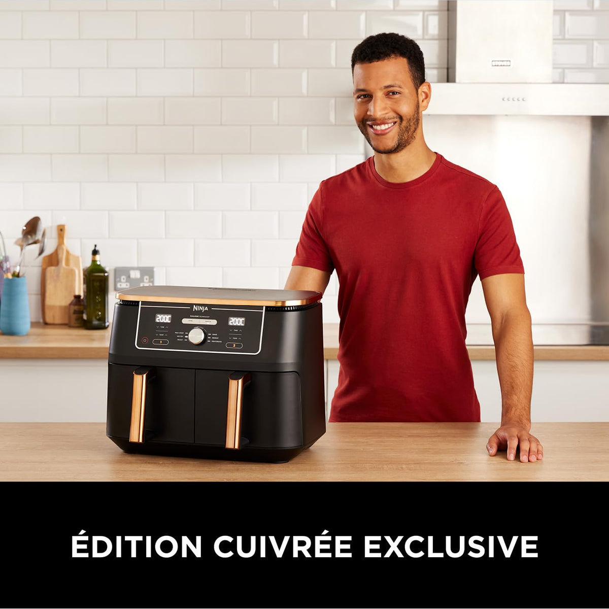Ninja Foodi MAX Dual Zone Air Fryer, Friteuse sans huile, 2 tiroirs, 9,5 L, 6-en-1 (Air Fry, Max Crisp, rôtir, cuire, réchauffer, déshydrater), exclus