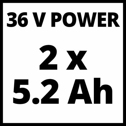 Einhell Professional Tondeuse à gazon sans fil RASARRO 36/42 Kit Power X-Change (36V, largeur de coupe: 42 cm, Bac 50L, moteur sans charbon) Livré avec 2 Batteries 5,2 Ah + Chargeur double