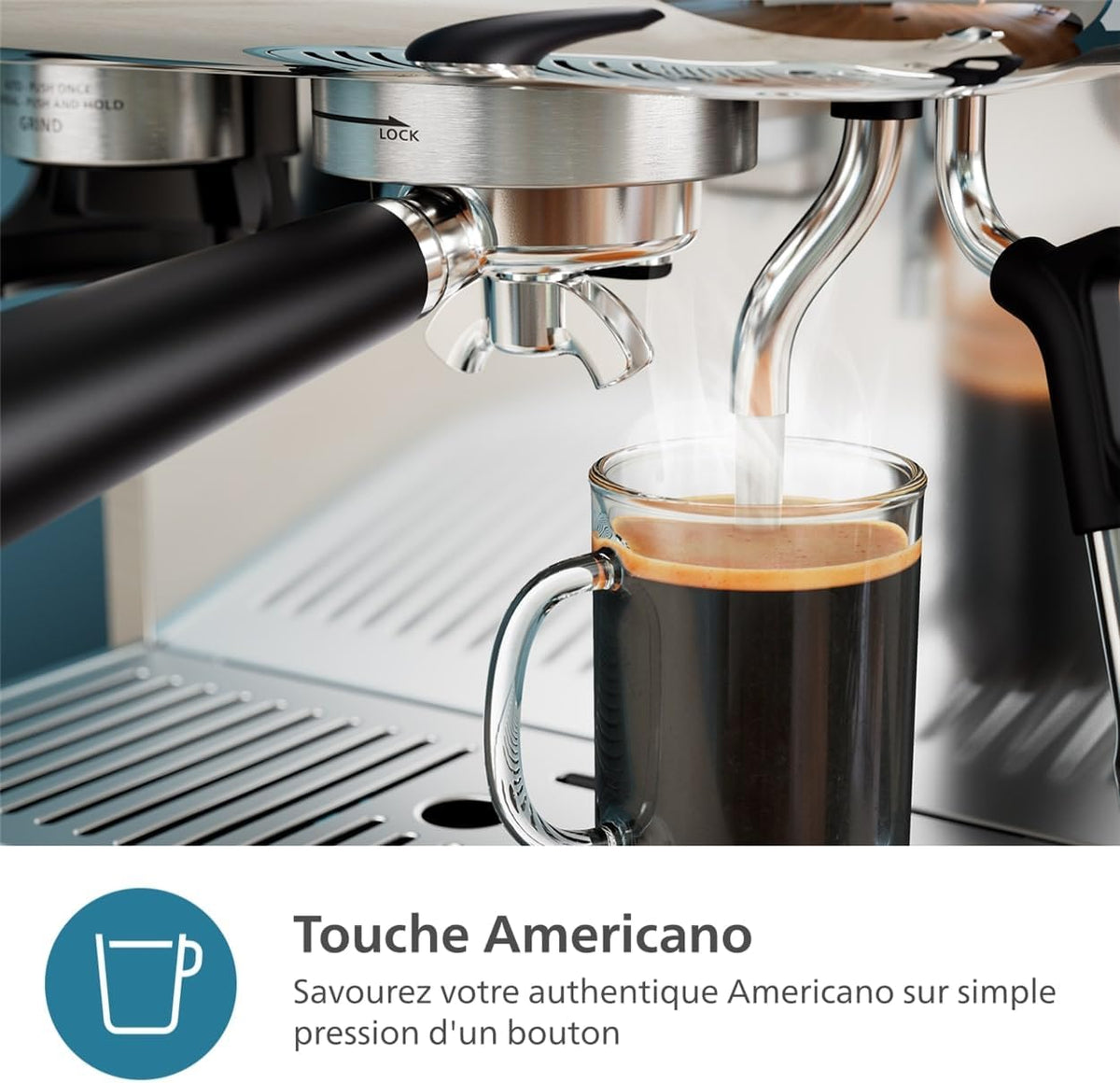 Philips Macchina per espresso semi-automatica Barista Brew - Guida Intuitiva, Pressino Calibrato, Design Elegante, Contenitore per Chicchi 250 g, metallo Argento (PSA3218/01)